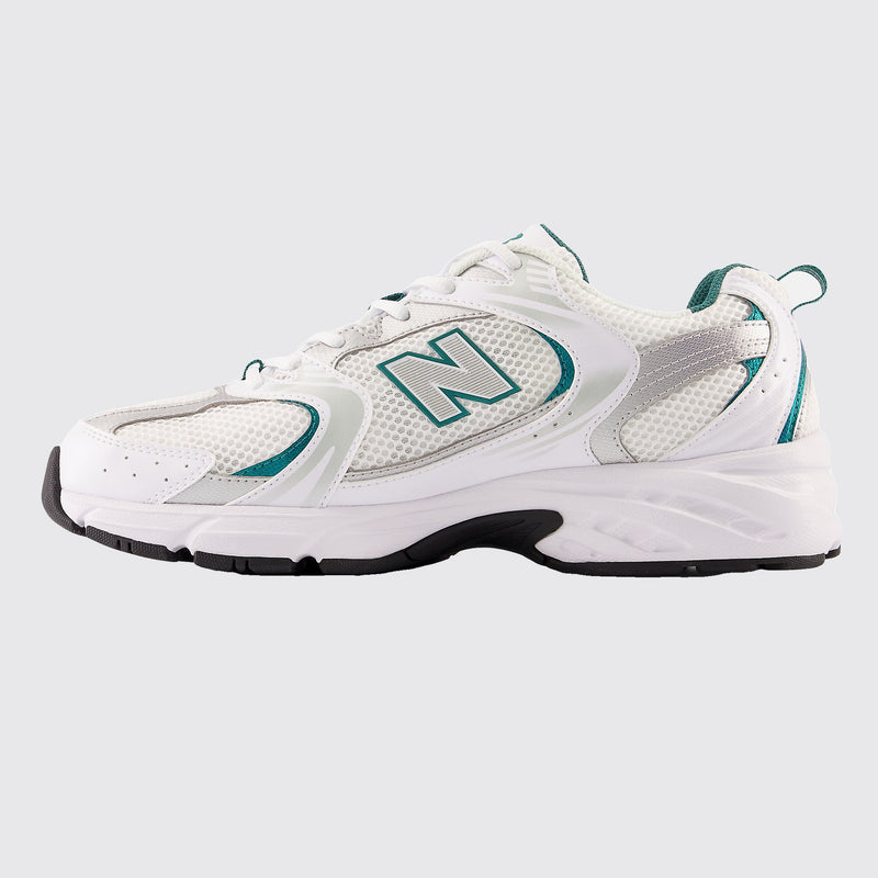 New Balance 530 White Silver Green zapatilla – vista lateral