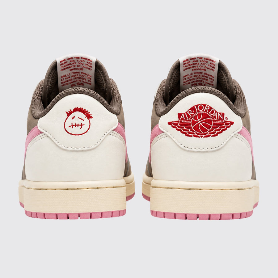 Jordan 1 Retro Low OG SP Travis Scott "Sail/Tropical Pink"