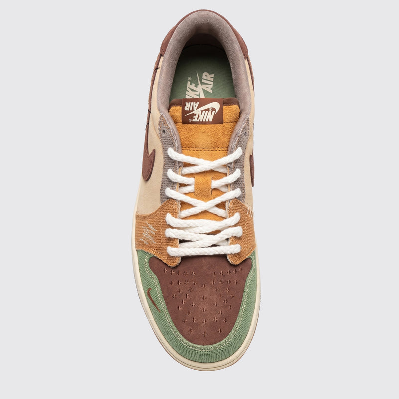 Zion Williamson x Air Jordan 1 Low OG Voodoo zapatilla – vista superior
