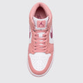Air Jordan 1 Mid GS Valentine's Day sneaker – top view