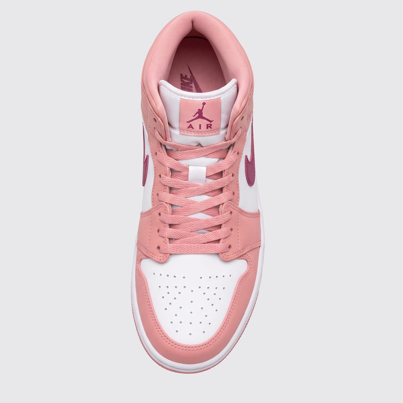 Air Jordan 1 Mid GS Valentine's Day sneaker – top view