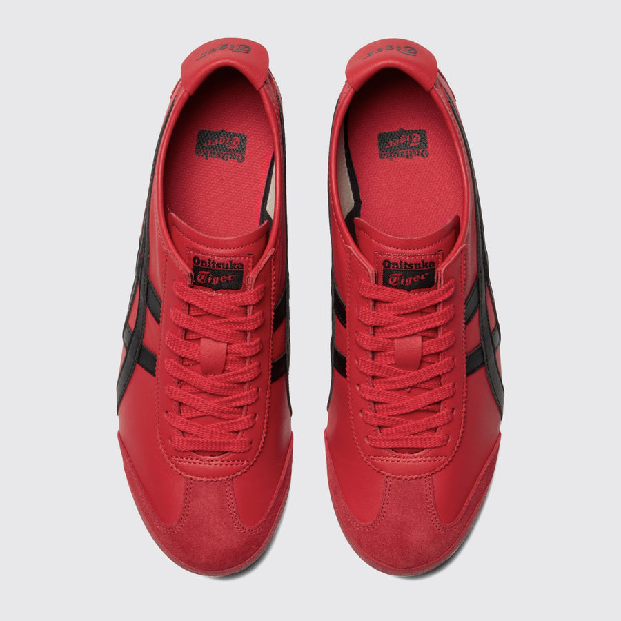 Onitsuka Tiger Mexico 66 Classic Red Black Sneaker – Draufsicht des Paares