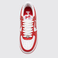 A Bathing APE BAPE STA #6 Red sneaker – top view