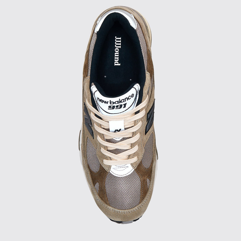 JJJJound New Balance 991 Made in UK Grey sneaker – top view