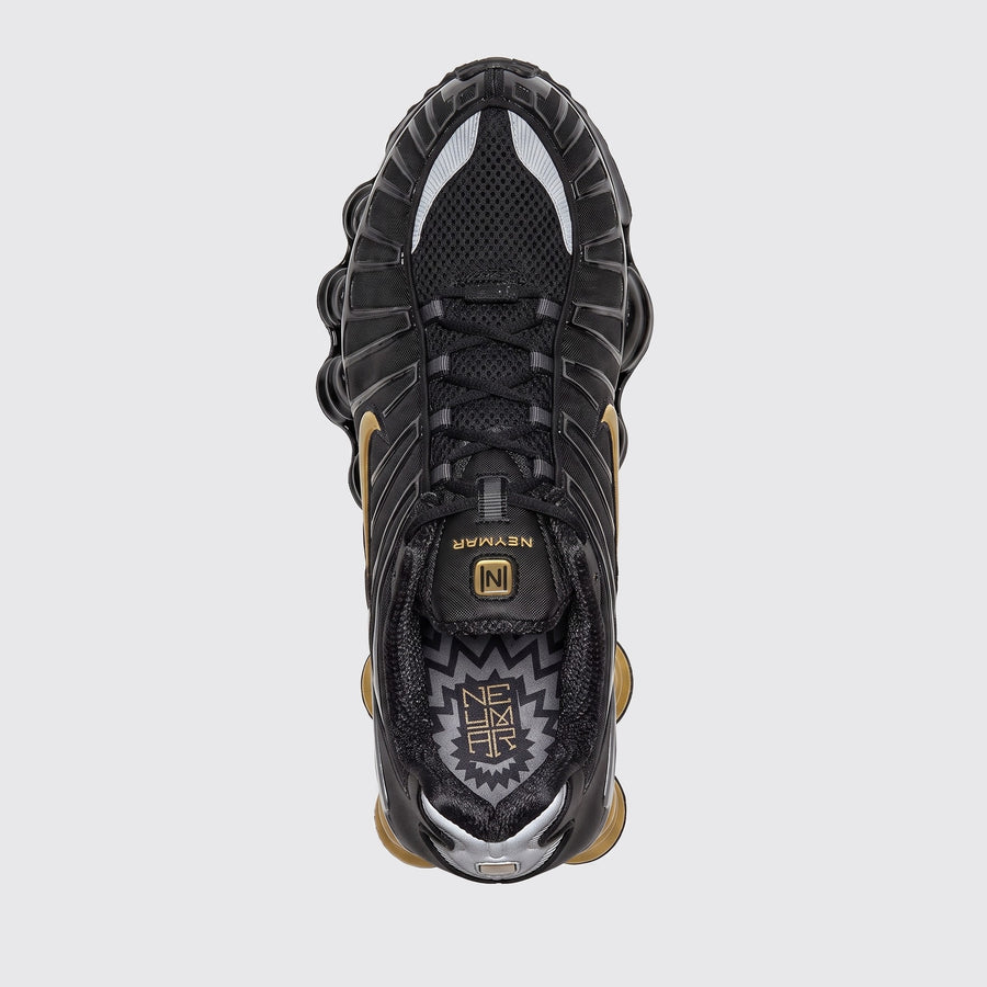 Neymar Jr. x Nike Shox TL Black Gold sneaker – top view