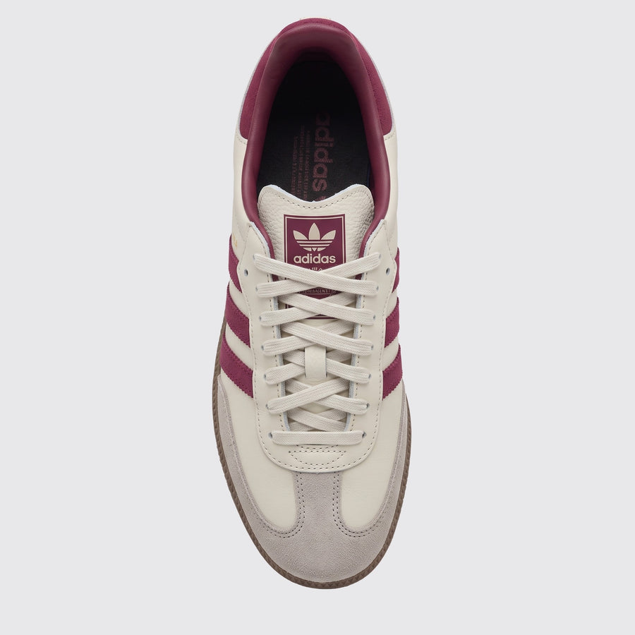 Adidas Samba OG Putty Grey Maroon Sneaker – Draufsicht