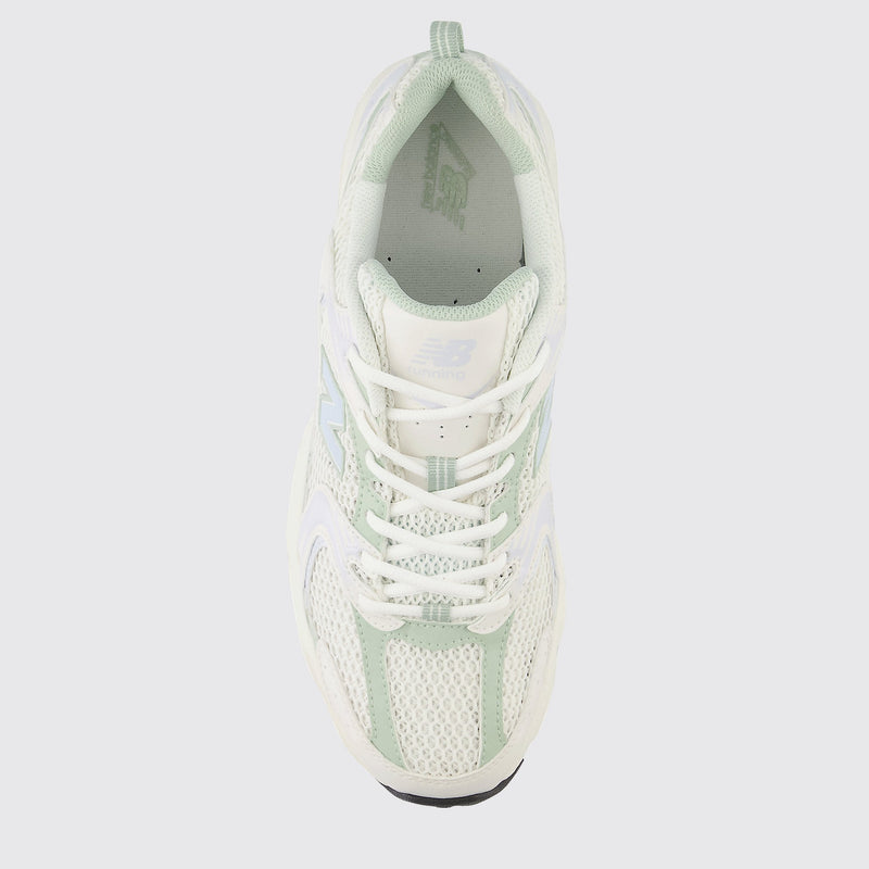 New Balance 530 Sea Salt Ice Blue basket – vue de dessus