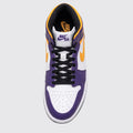 Air Jordan 1 Mid Lakers sneaker – top view