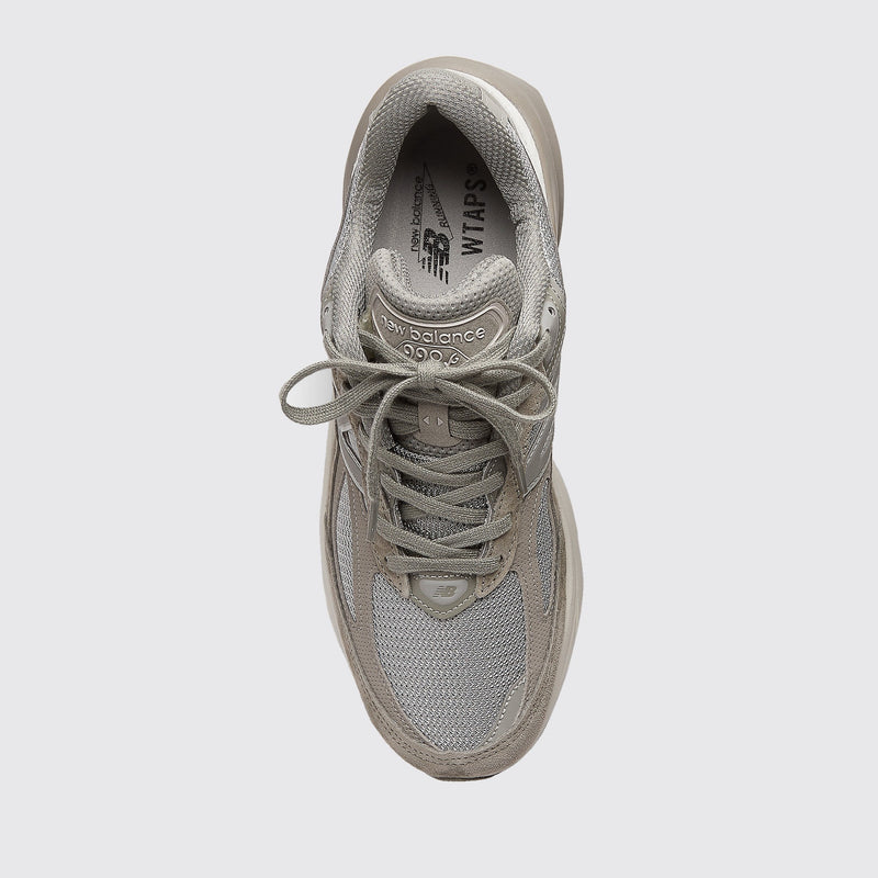 WTAPS New Balance 990v6 Made in USA Moon Mist sneaker – top view
