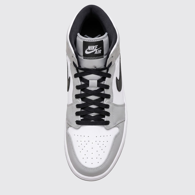 Air Jordan 1 Mid Light Smoke Grey zapatilla – vista superior