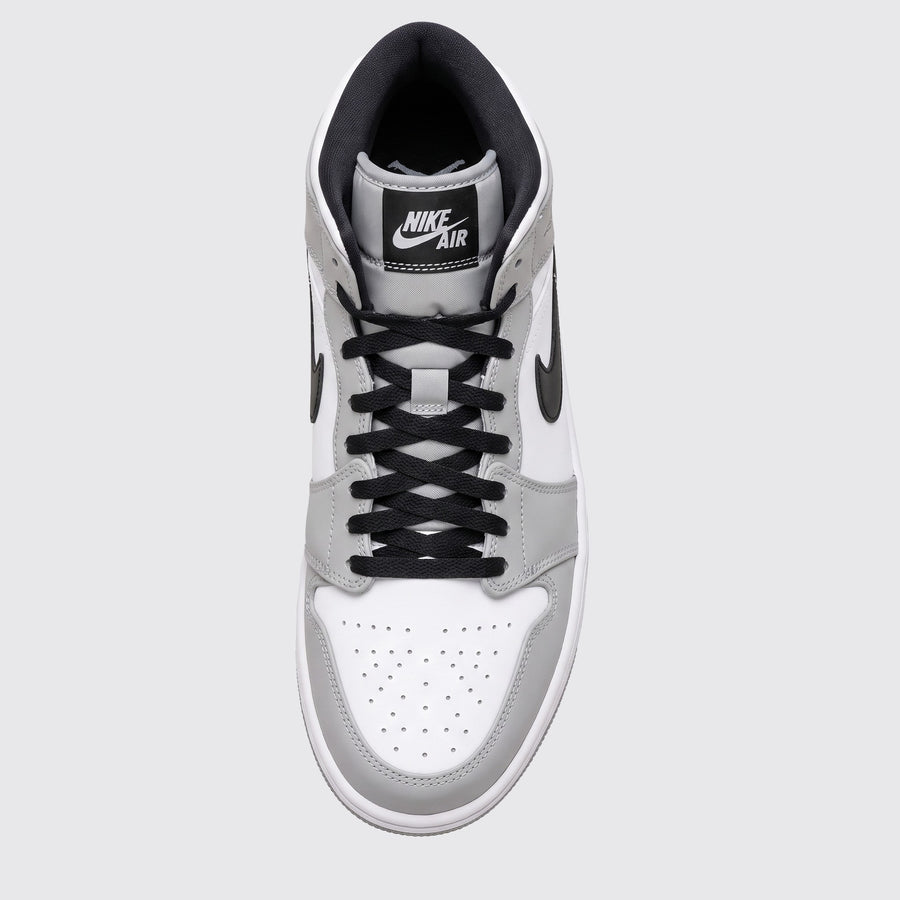 Air Jordan 1 Mid Light Smoke Grey zapatilla – vista superior