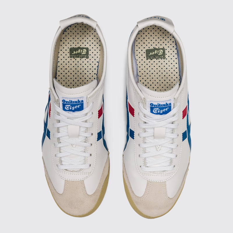 Onitsuka Tiger Mexico 66 White Blue Sneaker – Draufsicht des Paares