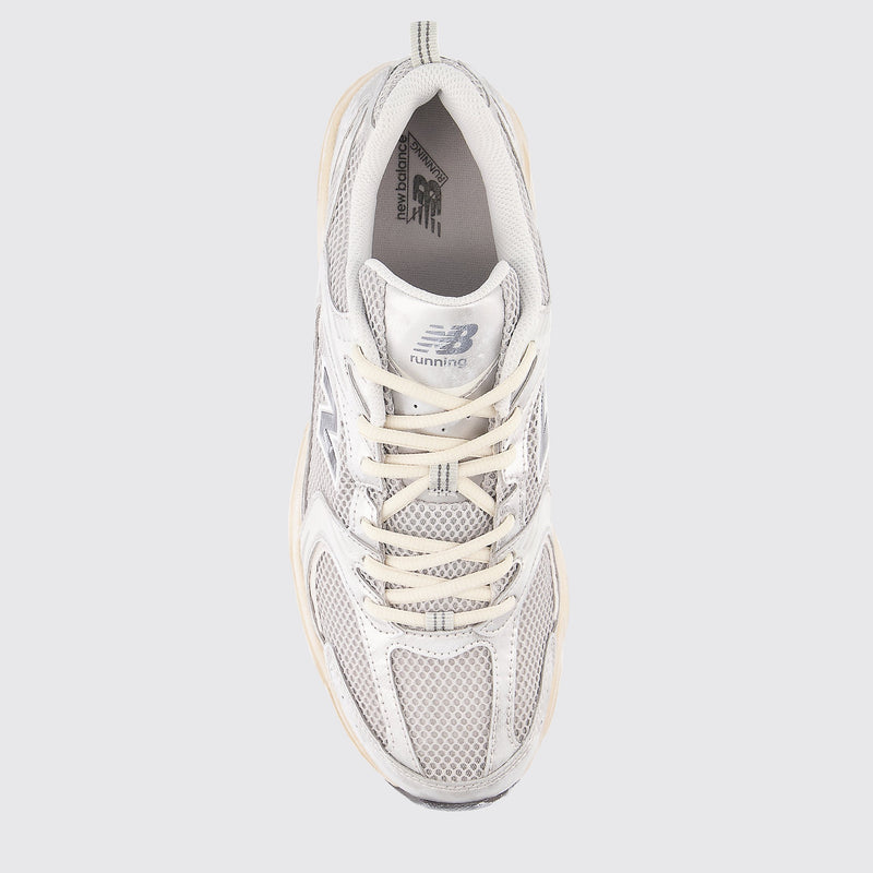 New Balance 530 Silver Moonbeam sneaker – top view