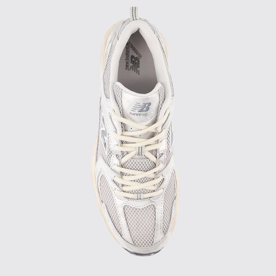 New Balance 530 Silver Moonbeam sneaker – top view