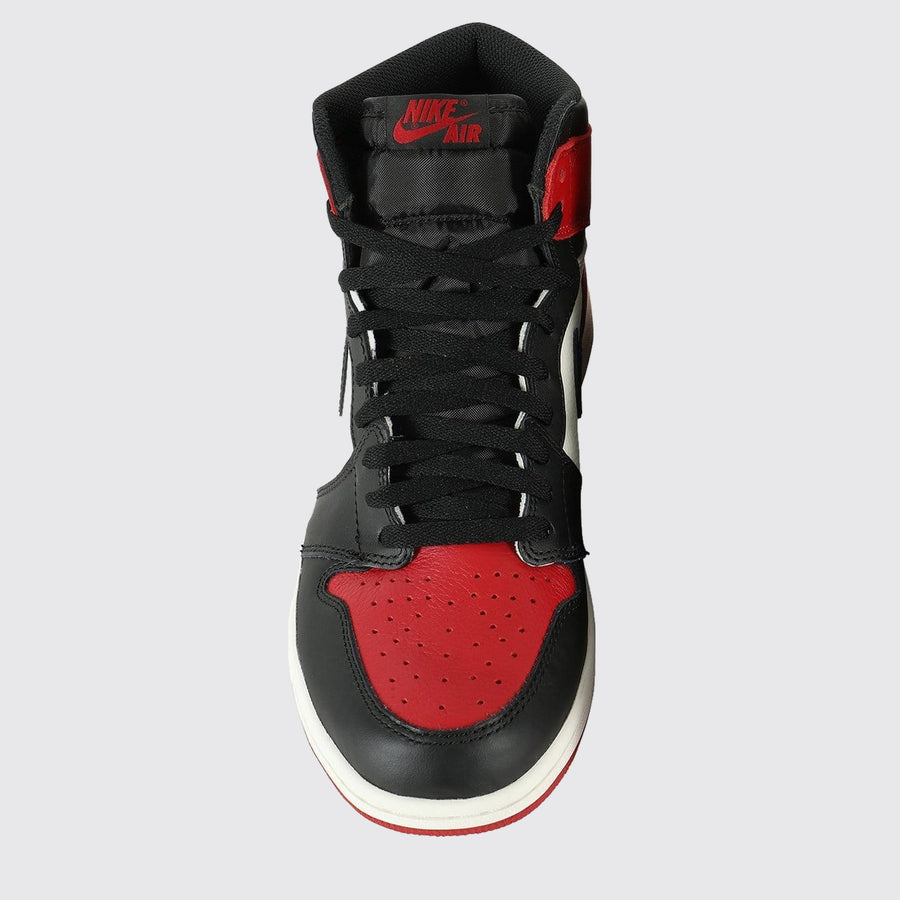 Air Jordan 1 High OG Bred Toe sneaker – top view