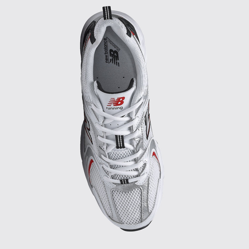 New Balance 530 White Team Red Sneaker – Draufsicht