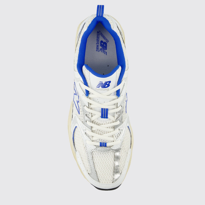 New Balance 530 White Blue Oasis sneaker – top view