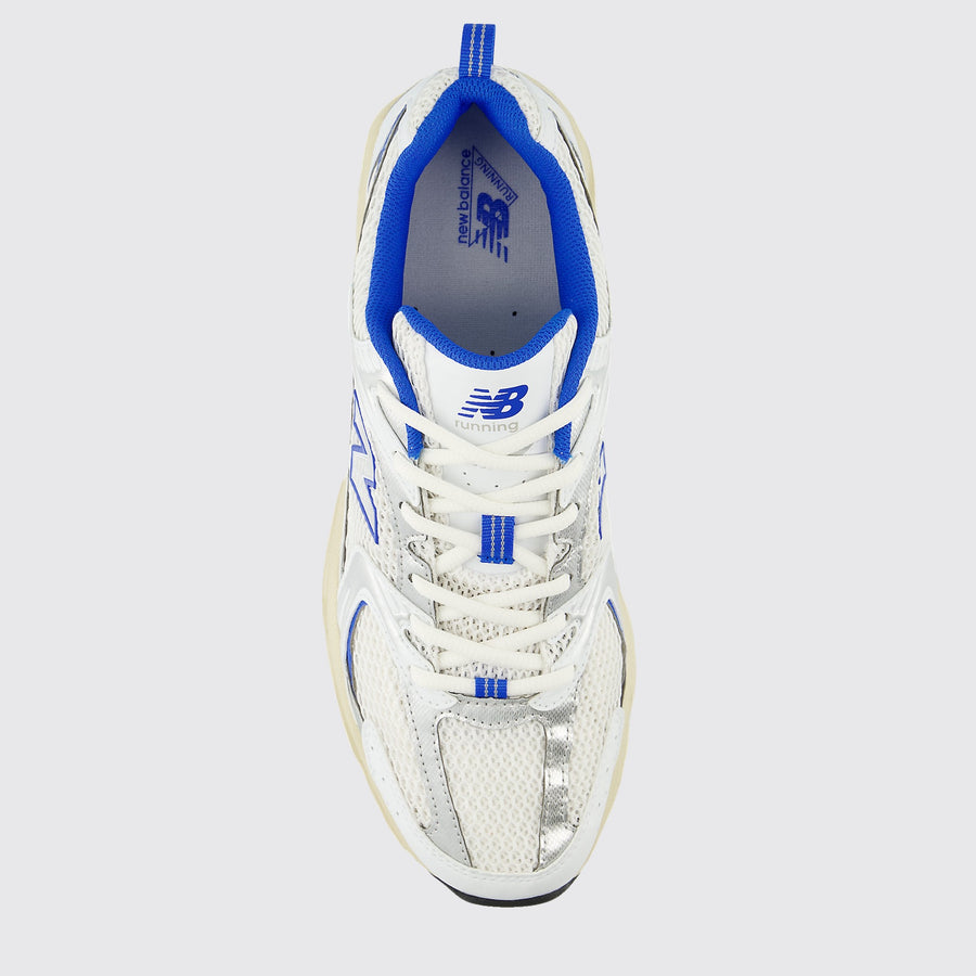 New Balance 530 White Blue Oasis sneaker – top view