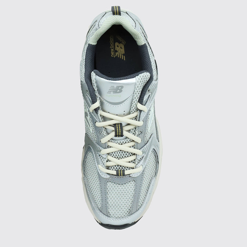 New Balance 530 Silver White Khaki Sneaker – Draufsicht