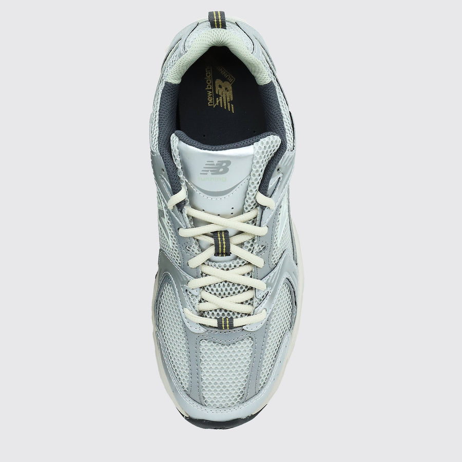 New Balance 530 Silver White Khaki Sneaker – Draufsicht
