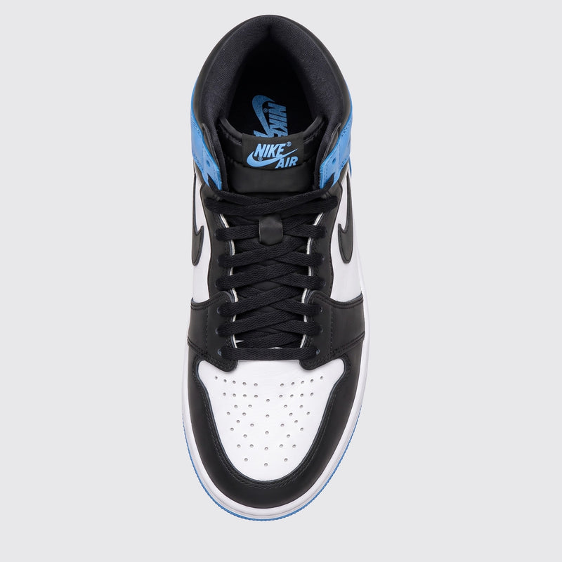 Air Jordan 1 High OG UNC Toe sneaker – top view