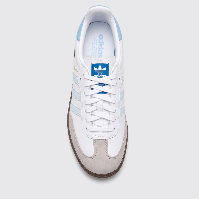 Adidas Samba OG White Halo Blue sneaker – top view