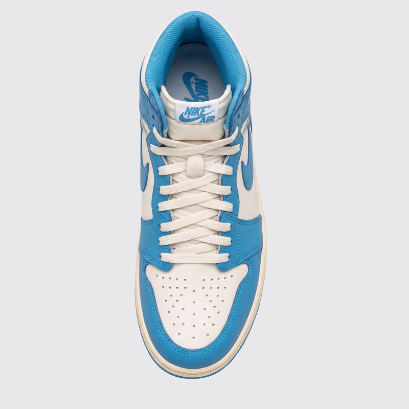Air Jordan 1 High OG UNC Reimagined sneaker – top view