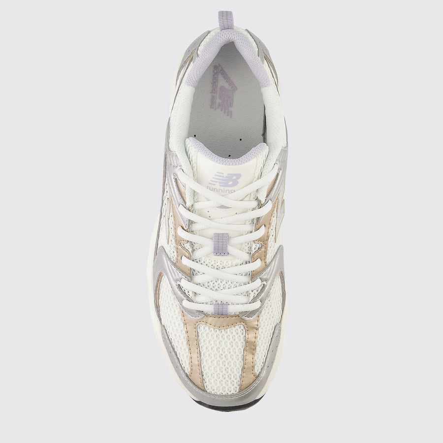 New Balance 530 Silver Moss sneaker – top view