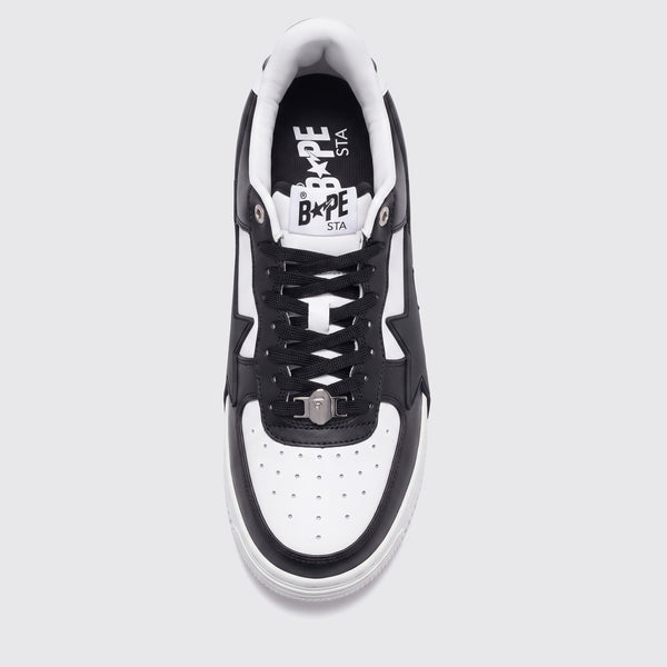 A Bathing APE BAPE STA OS Black White sneaker – top view