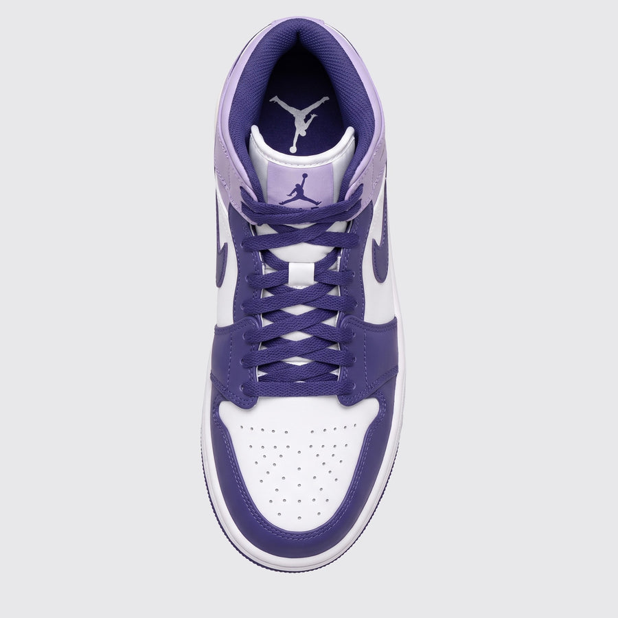 Air Jordan 1 Mid Blueberry sneaker – top view