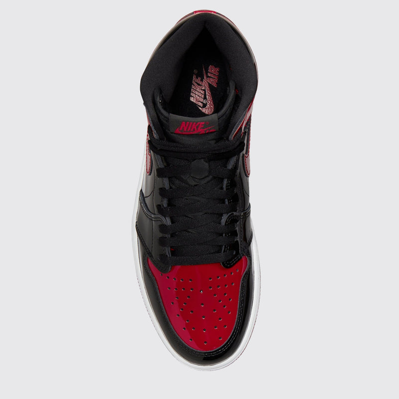 Air Jordan 1 High OG Patent Bred Sneaker – Draufsicht