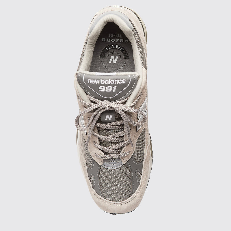 New Balance 991 Made in UK Grey zapatilla – vista superior