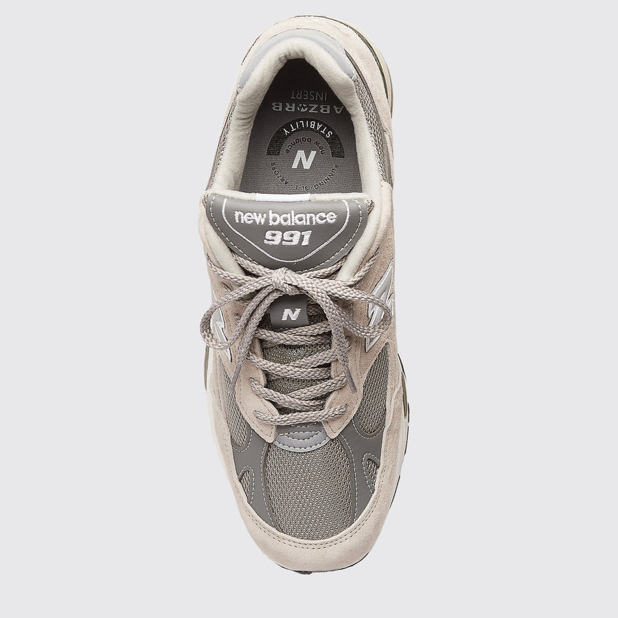 New Balance 991 Made in UK Grey sneaker – top view