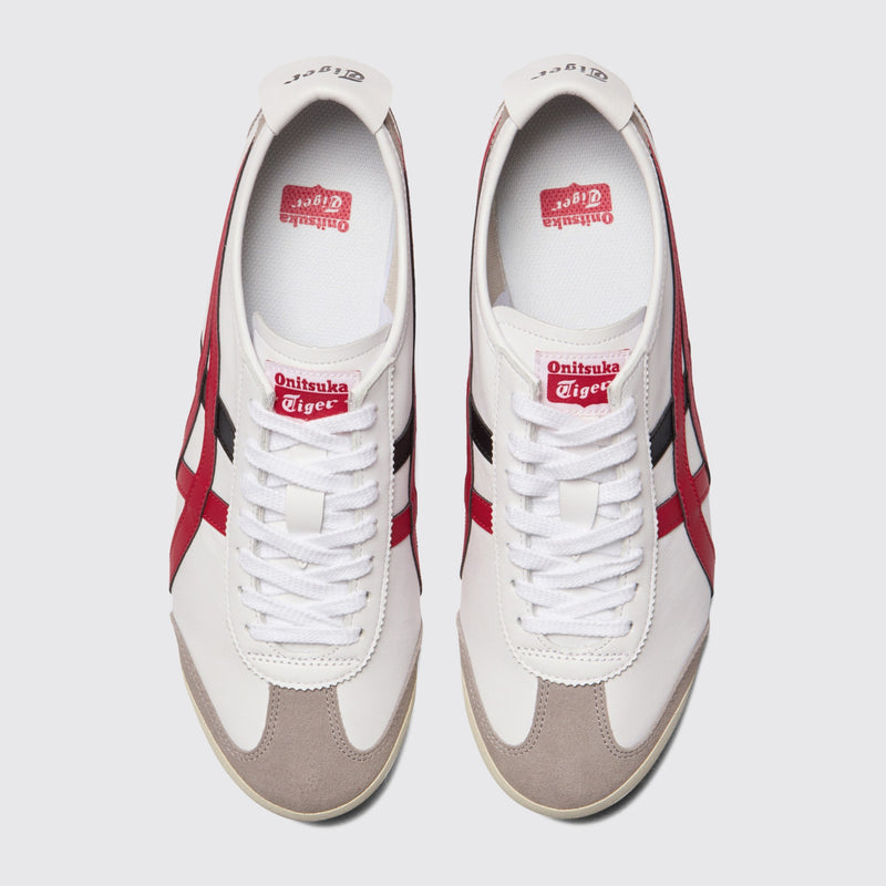 Onitsuka Tiger Mexico 66 White Classic Red Sneaker – Draufsicht des Paares