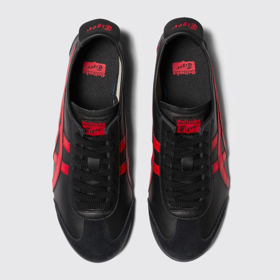 Onitsuka Tiger Mexico 66 Black Classic Red Sneaker – Draufsicht des Paares