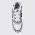 A Bathing APE BAPE STA Low Grey Black sneaker – top view