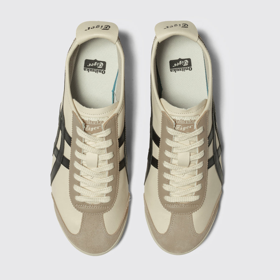 Onitsuka Tiger Mexico 66 Ivory Black Sneaker – Draufsicht des Paares