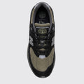 Stone Island New Balance 991v2 Made in UK Black Olive basket – vue de dessus