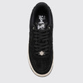 A Bathing APE BAPE STA Black Suede sneaker – top view