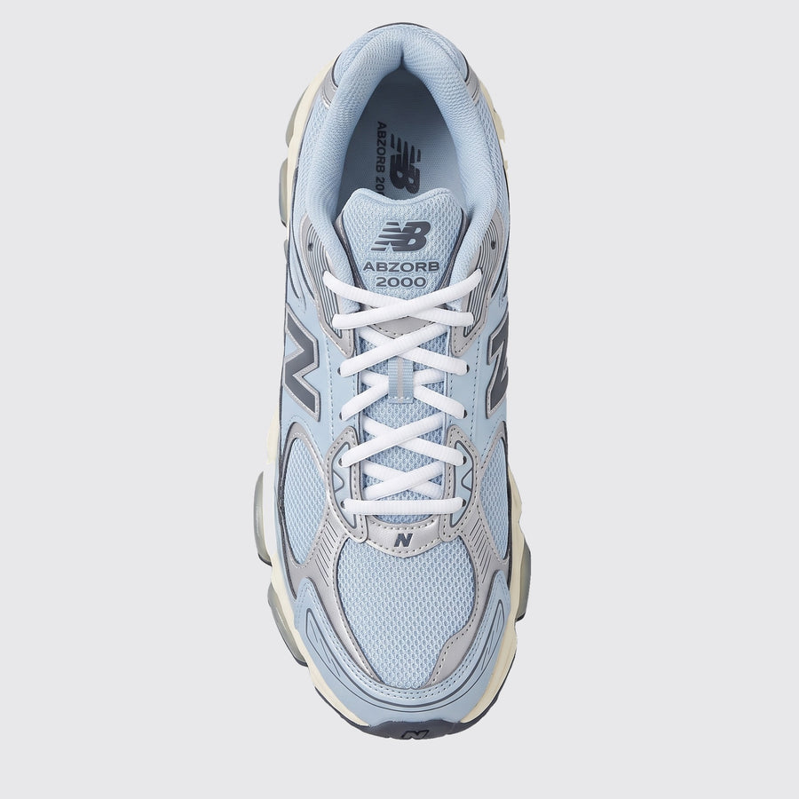 New Balance ABZORB 2000 Blue Grey Cream sneaker – top view