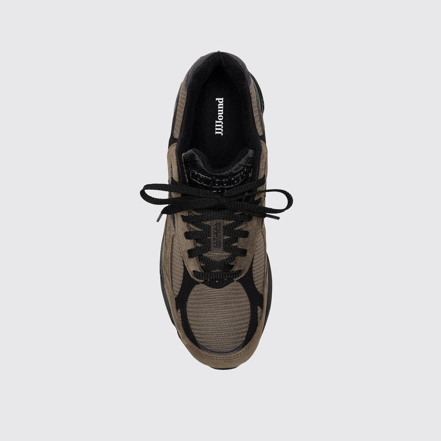 JJJJound New Balance 990v3 Made in USA Brown Black Sneaker – Draufsicht