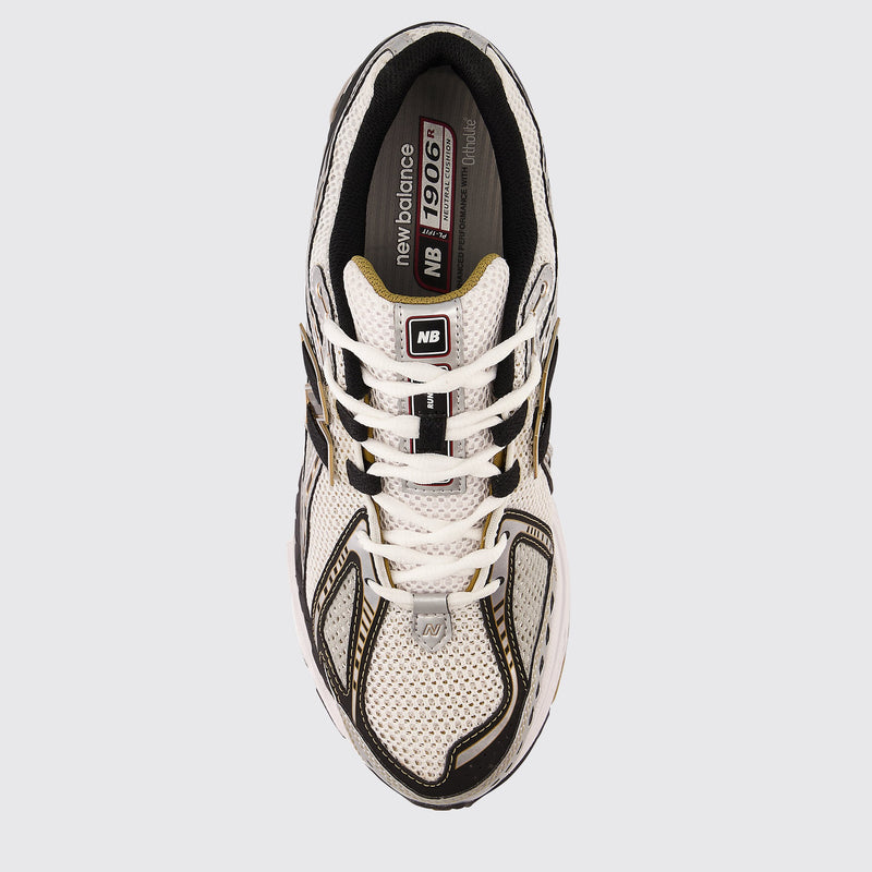 New Balance 1906R White Black Gold sneaker – top view