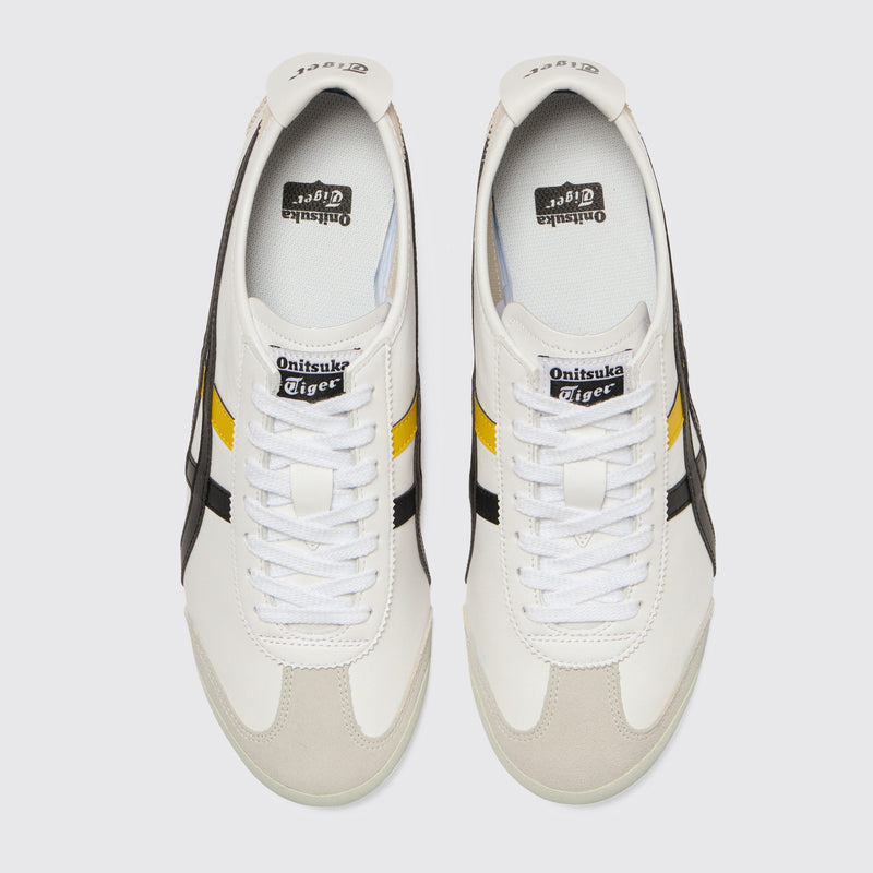 Onitsuka Tiger Mexico 66 White Sunflower Yellow zapatilla – vista superior del par