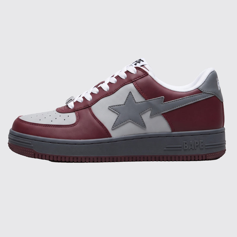 A Bathing APE BAPE STA Low M1 Burgundy sneaker – side view