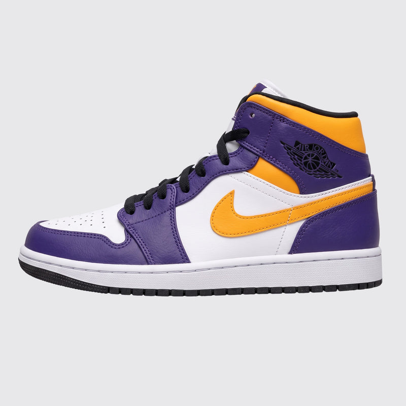 Air Jordan 1 Mid Lakers sneaker – side view