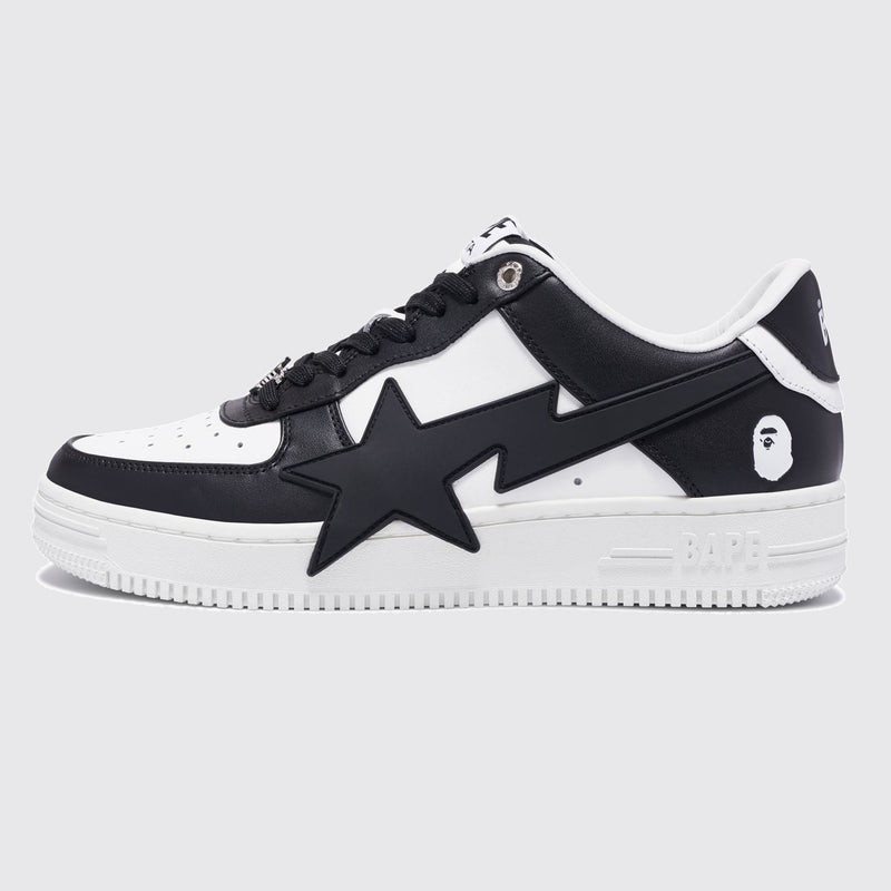 A Bathing APE BAPE STA OS Black White sneaker – side view