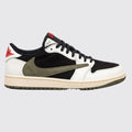 Travis Scott x Air Jordan 1 Low OG Medium Olive sneaker – side view