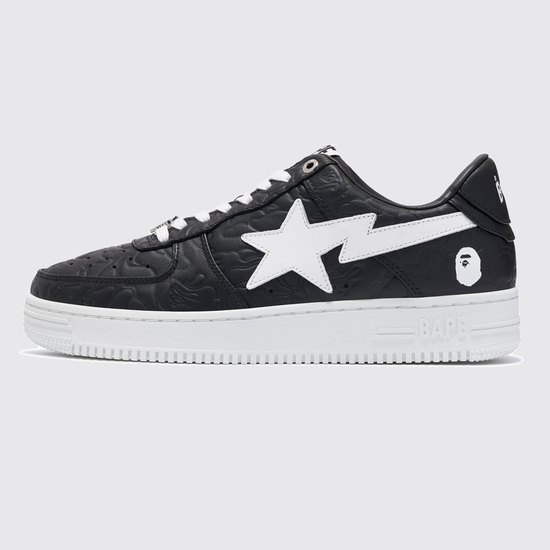 A Bathing APE BAPE STA #3 Black White sneaker – side view