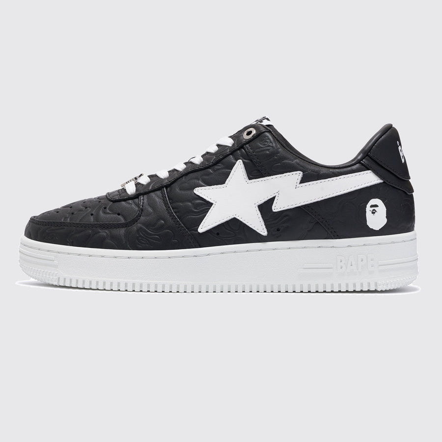 A Bathing APE BAPE STA #3 Black White sneaker – side view
