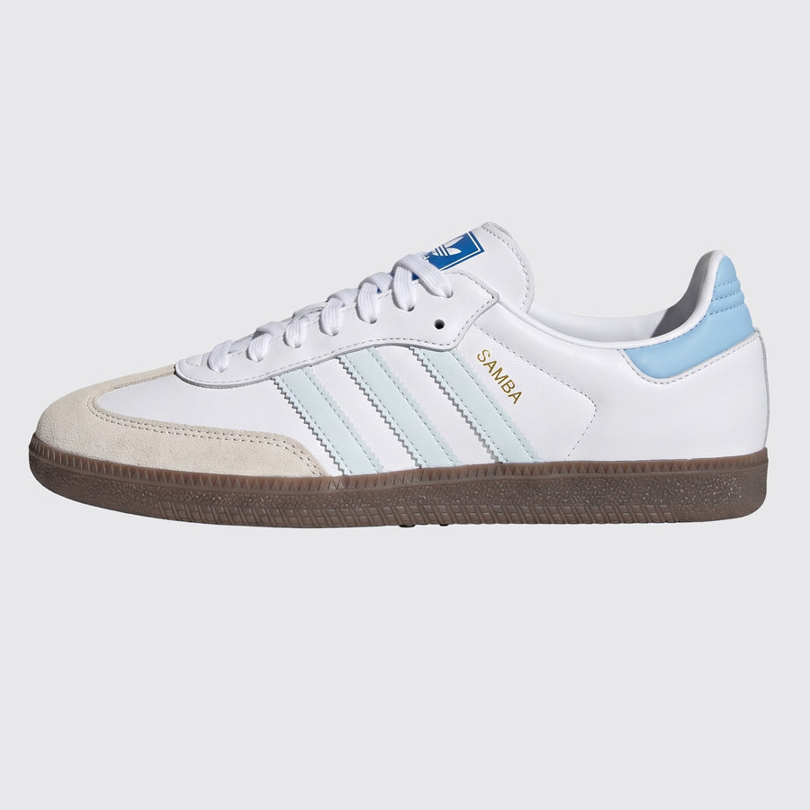 Adidas Samba OG White Halo Blue sneaker – side view